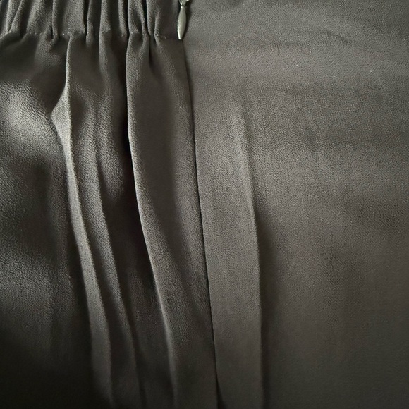 Elegant Black Wide-Leg formal Flowy Pants double layer side zipper size 14 L26” - Picture 5 of 11